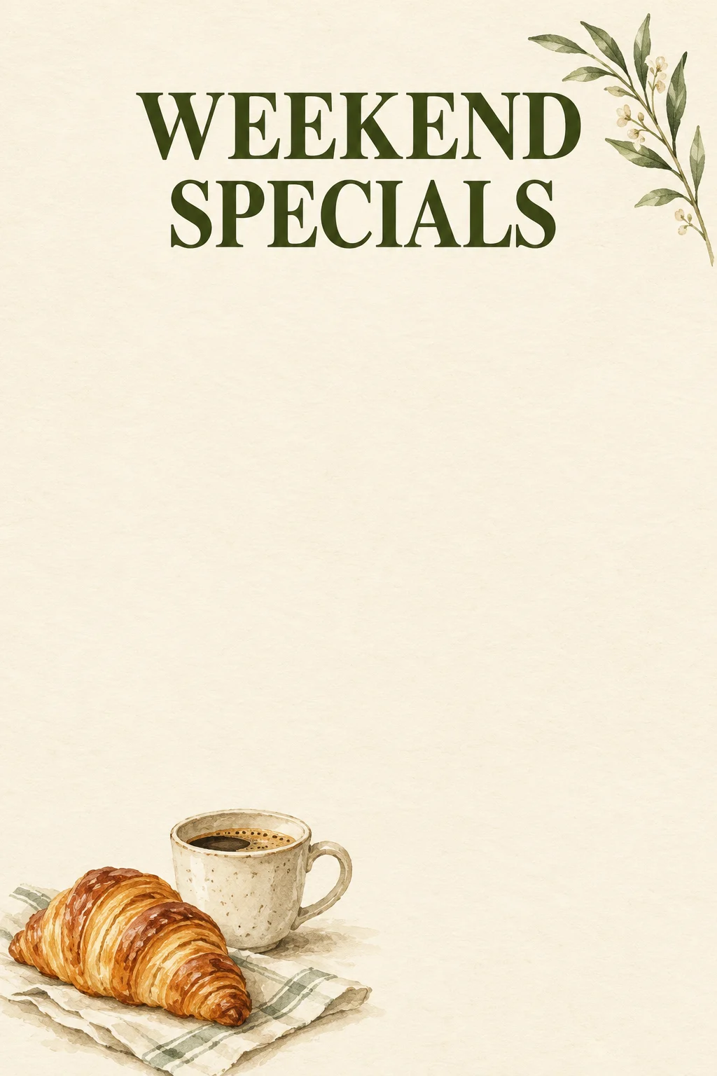 Canva Craft Menu Design: A Readable Weekend Special